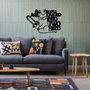 Wallity Two Parts Accesorio Decorativo de Pared de Metal Negro